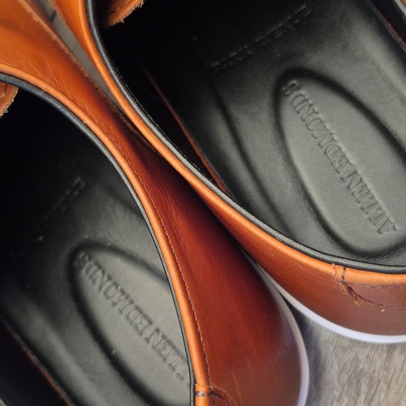 ALLEN EDMONDS Recent Park Avenue Tan Brown Leather Sz 9.5 D Sneakers Dress Shoes - Picture 6 of 10